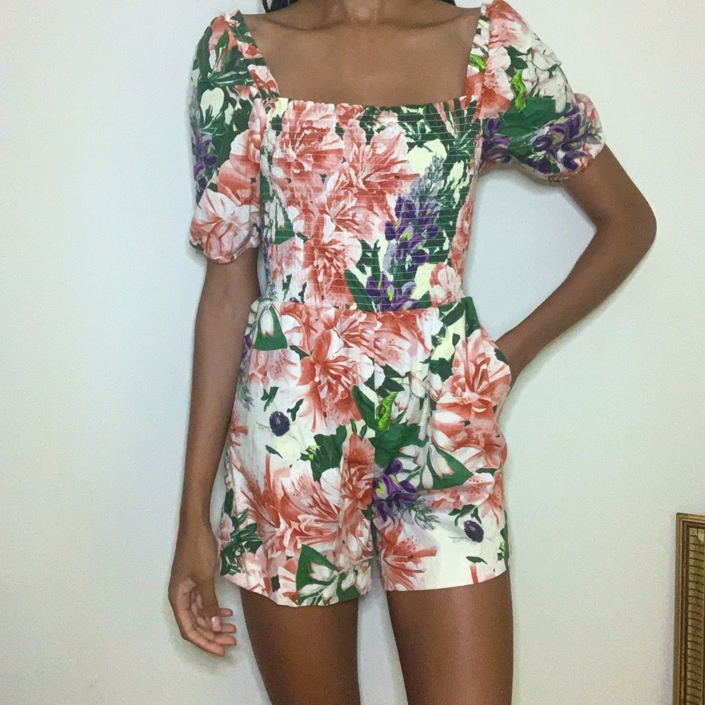 Floral print romper